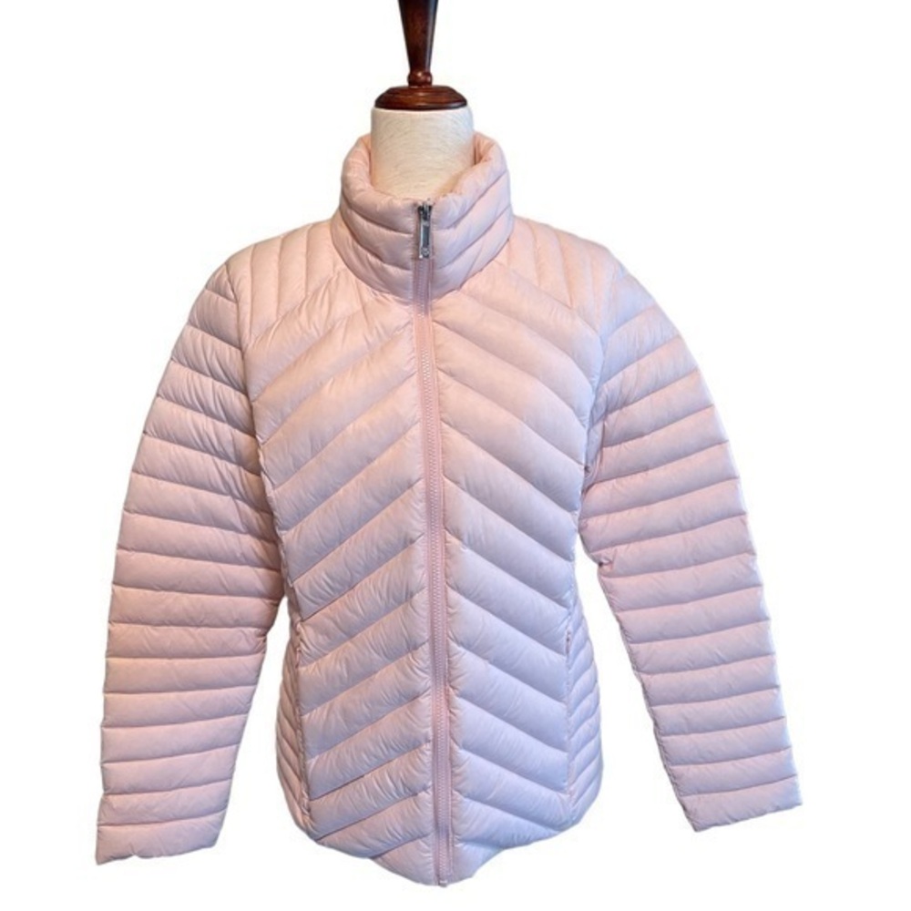 Tommy Hilfiger Women's Short Packable Down Jacket- Pink